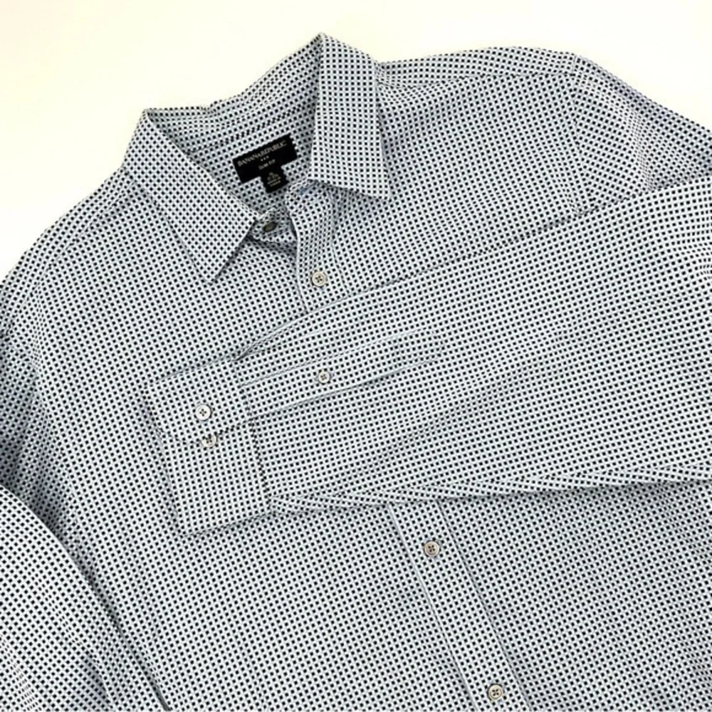 Banana Republic Mens Buttondown Slim-Fit Dress‎ Shirt Size XL J1